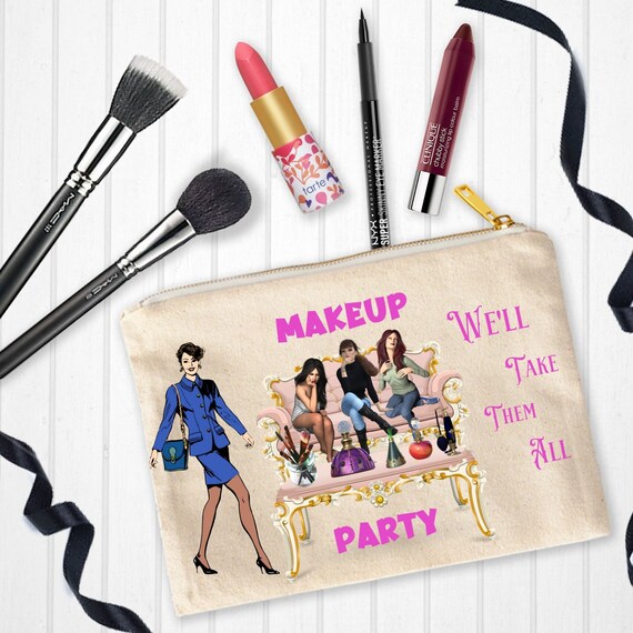 Cosmetic Bag Sublimation Design: Makeup Party PNG (digital