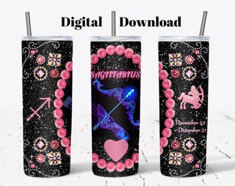 Sagittarius Zodiac 20 oz Tumbler Sublimation Design (Digital Download)