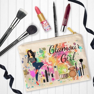 Make Up Tasche Sublimation Design Glamour Girl Kosmetiktasche Transfer Sublimation Design Wrap Makeup PNG Sublimation Designs Downloads