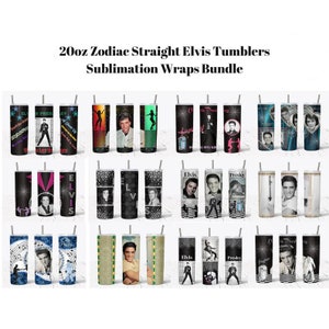Elvis Presley Tumbler Sublimationsdesign: 20 Unzen Skinny Tumbler Template (Digitale Datei)