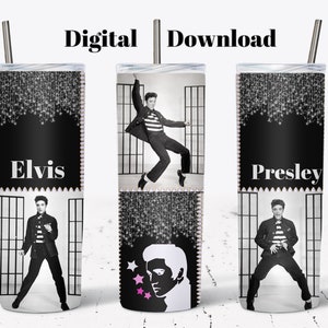 Elvis Presley Becher Design: 525 ml Skinny Becher (Digitaler Download)