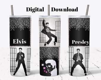 Elvis Presley Tumbler Design: 20 oz Skinny Tumbler (Digital Download)