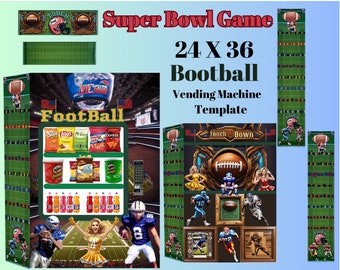 Vending Machine Template, Football Party, Vending Machine PNG, Super Bowl Template, DIY Super Bowl Party Vending Machine Template