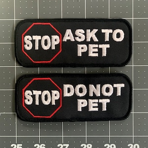 Leashboss Service Dog Patches for Harness, Velcro Patches for Dog Harness  or Vest, Do Not Pet Patch, Dog in Training, Service Dog, Emotional Support