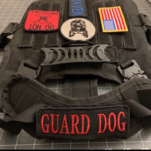 Guard Dog Patches, Security Dog patches, Do Not Provoke patch, Working dog patch, training dog patch, German Shepherd with shades patch