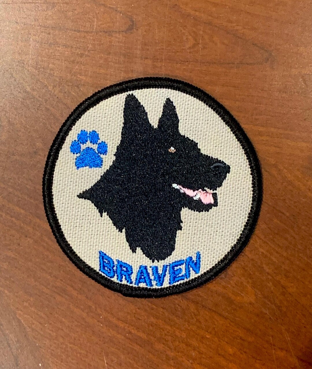 Gsd Patch Custom Name Black German Shepherd Patch - Etsy