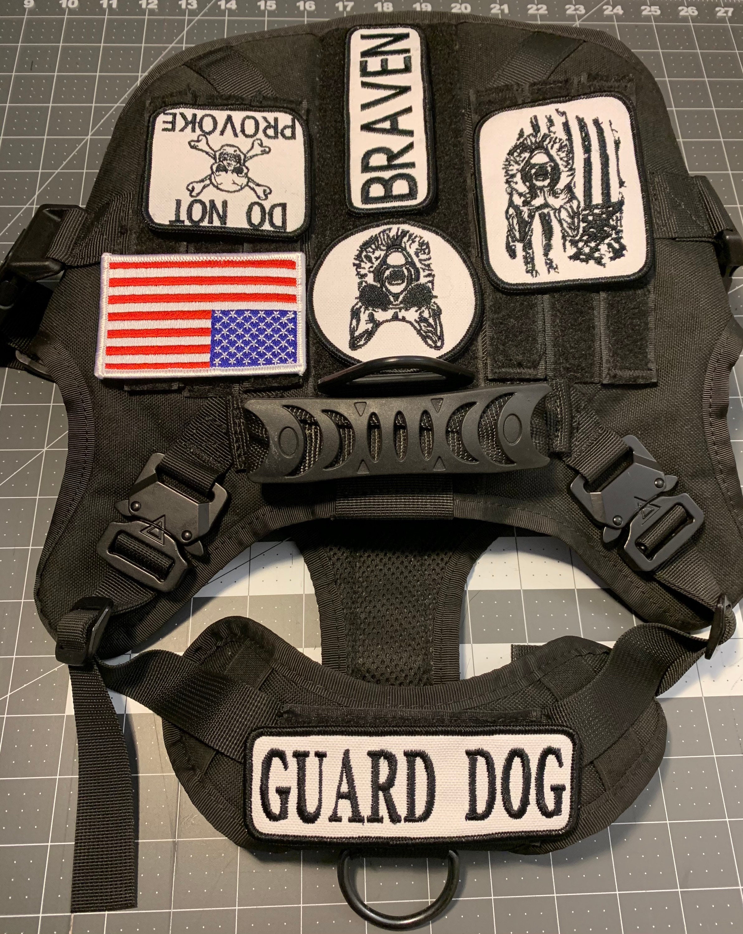 Protection Dog Patch Guard Dog Patch, Do Not Provoke, Vest Patches, Embroidered Patches ...