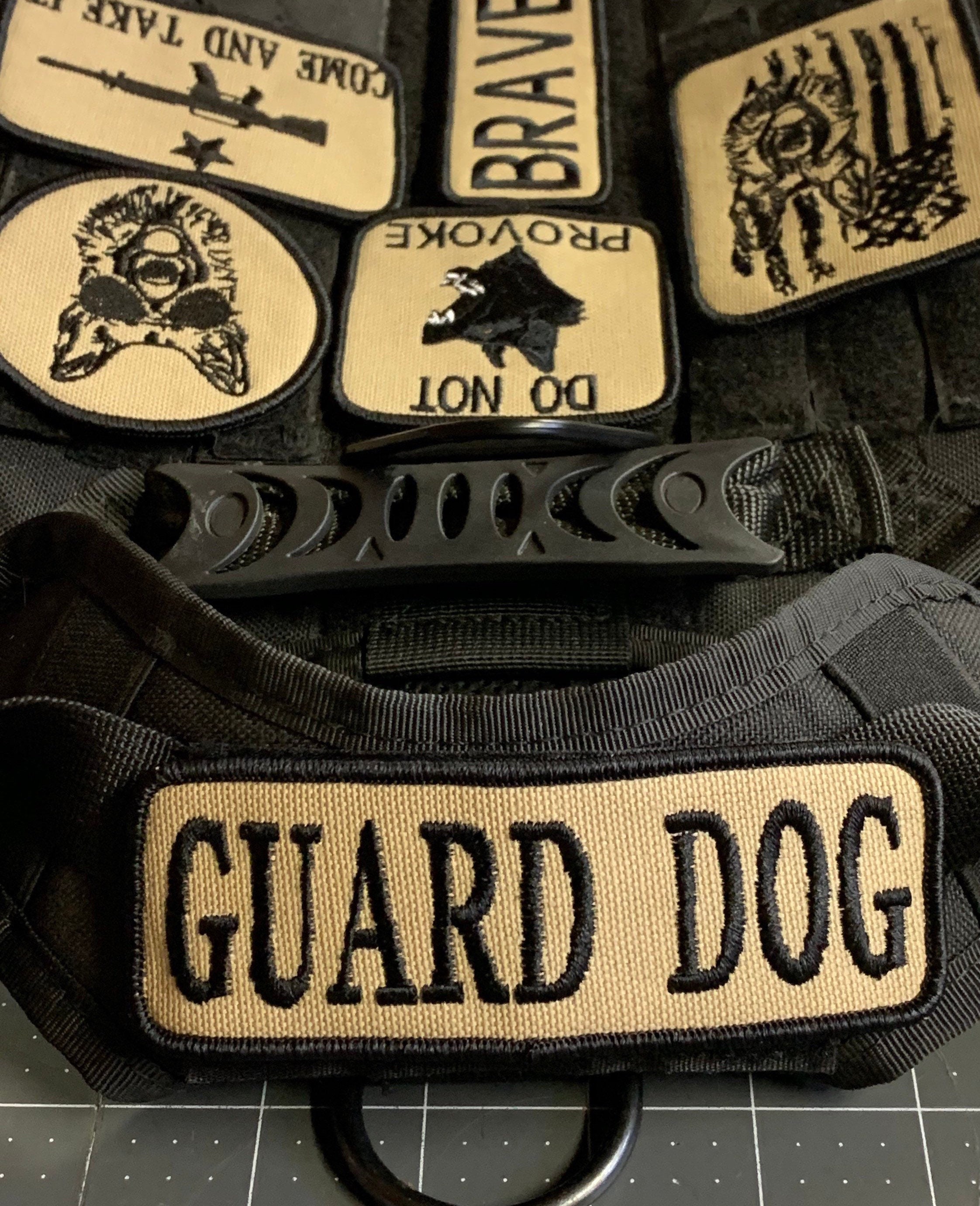 German Shepherd Patches Ready to Attach to Dog Vest / Harness. Dog Vest  Harness Patches, Do Not Provoke Patch, Guard Dog Patch 
