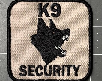 K9 Security German Shepherd Patch, Embroidered Dog Vest Applique