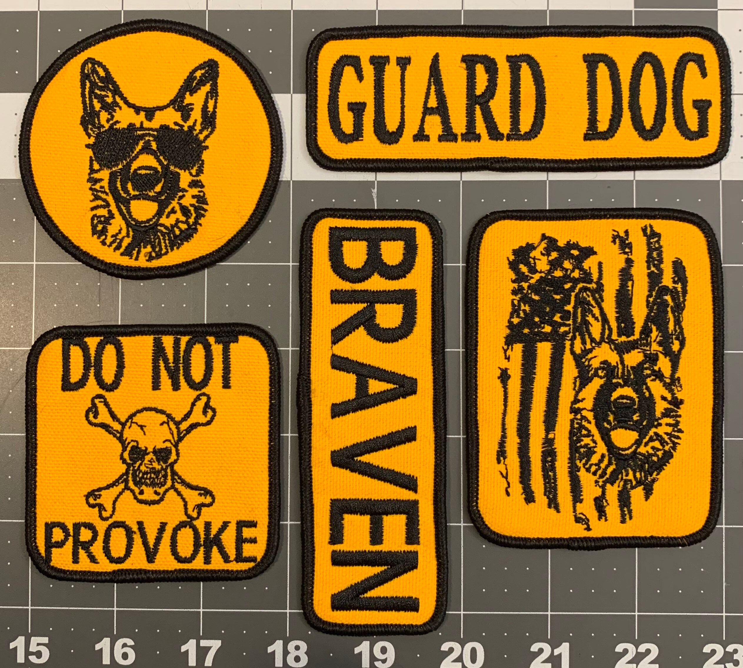 Protection Dog Patch Guard Dog Patch, Do Not Provoke, Vest Patches, Embroidered Patches ...