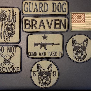 Harness vest patches,  Do not Provoke, K9 Patches, working dog patch, Guard dog Patch, flag patch