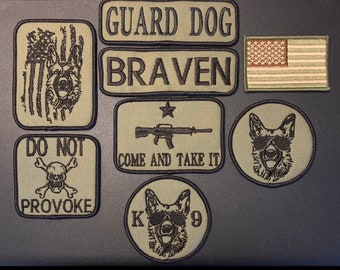 Embroidered Dog Harness Patches, K9 Vest Patch, Guard Dog, Do Not Provoke