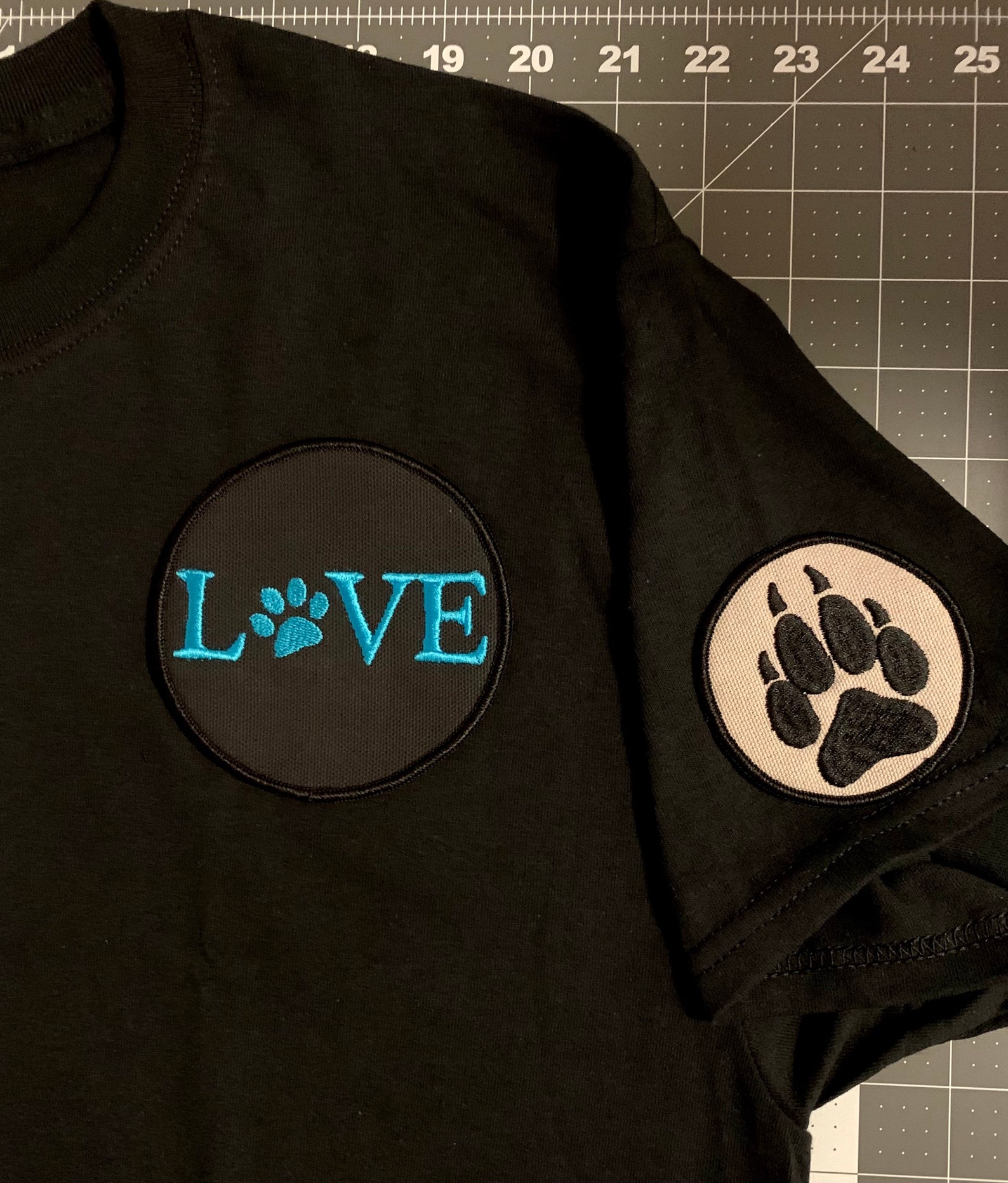 Paw print patch dog paw iron on patch. Etsy