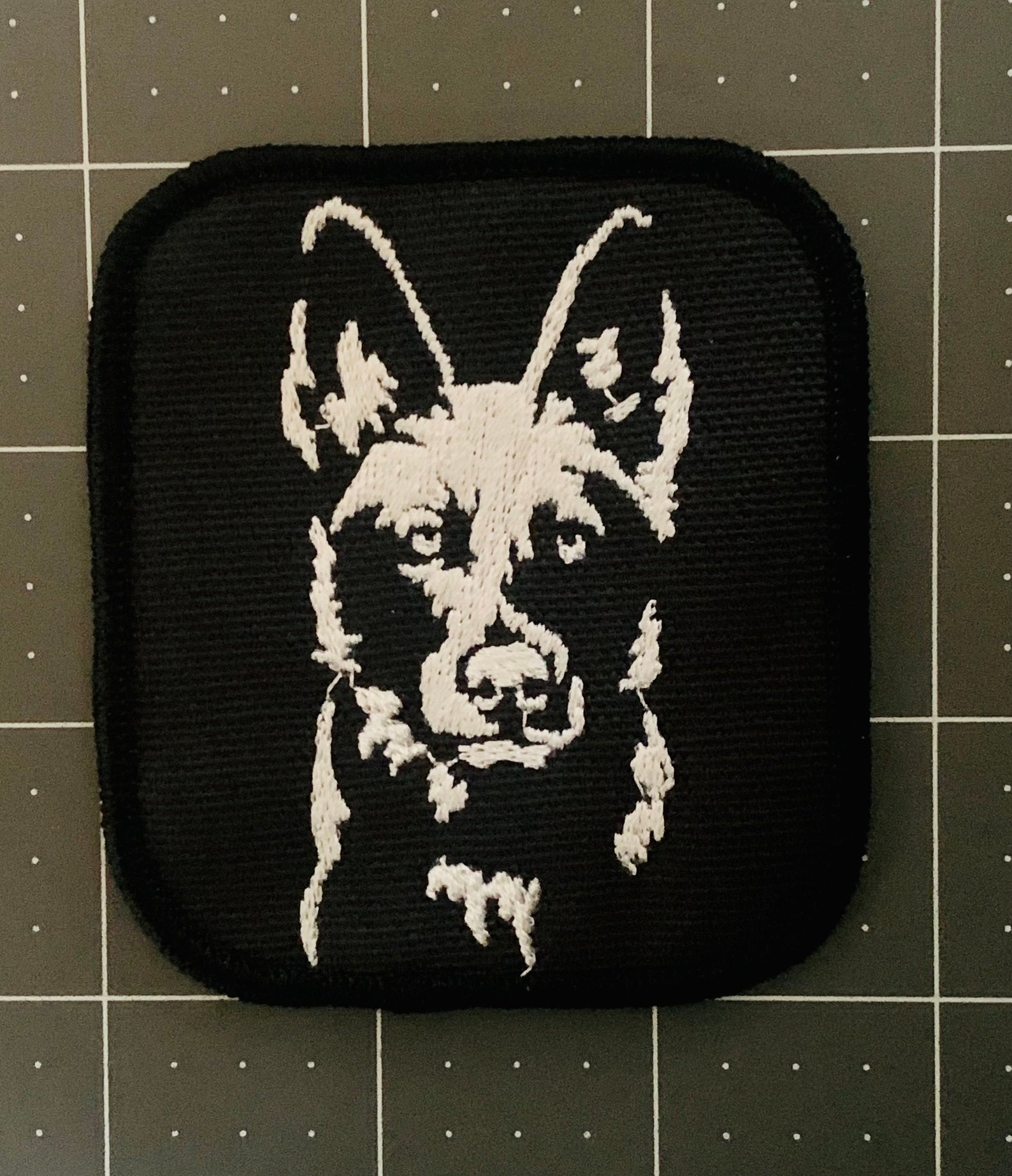 Gsd Patch German Shepherd Embroidered Patch, Dog Harness Vest Applique - Etsy