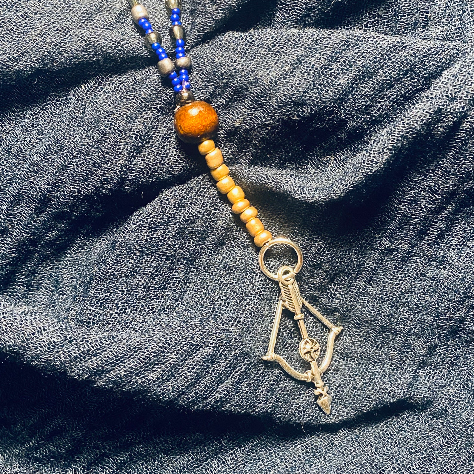 Skadi Prayer Beads With Bow and Arrow Charm for Pocket - Etsy