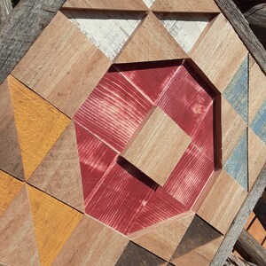 Granero de madera / madera edredón cuadrado / hecho a mano / | Etsy