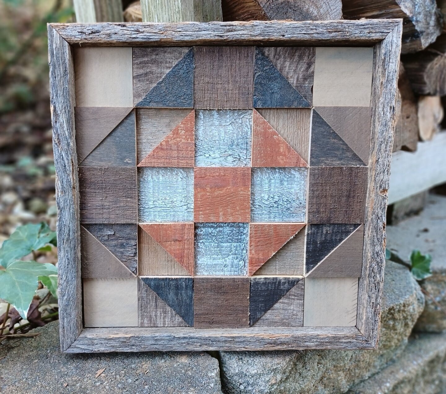 Wood Block Wall Art/small Wood Quilt Square/wall Decor Etsy