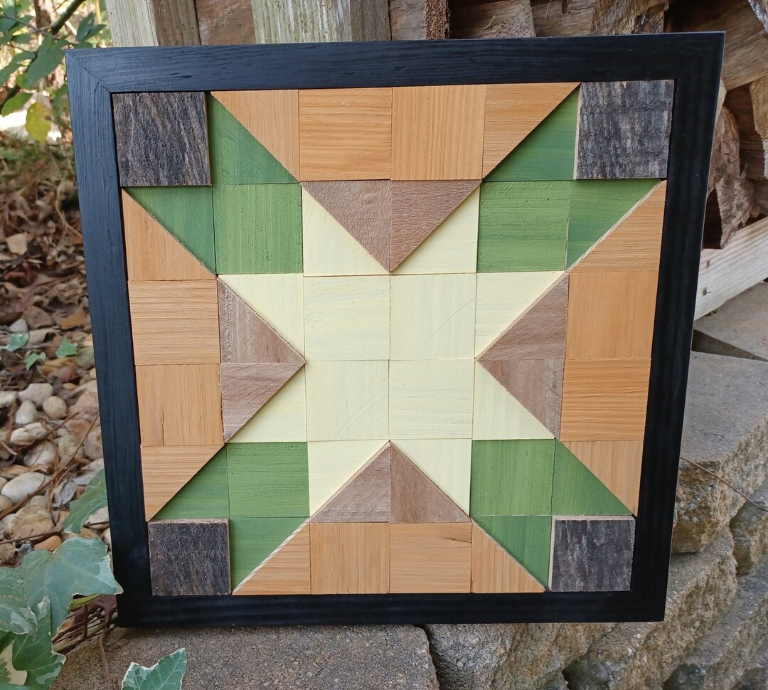Wood Block Wall Art/small Wood Quilt Square/wall Decor Etsy