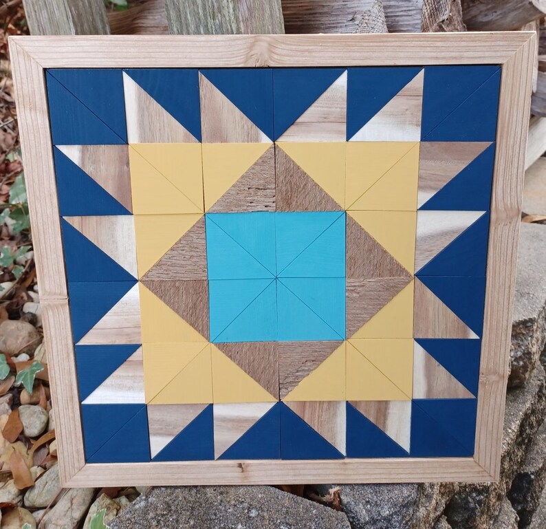 Wood Quilt Wall Art/small Wood Quilt/barnwood Wall Decor/quilt 12x12