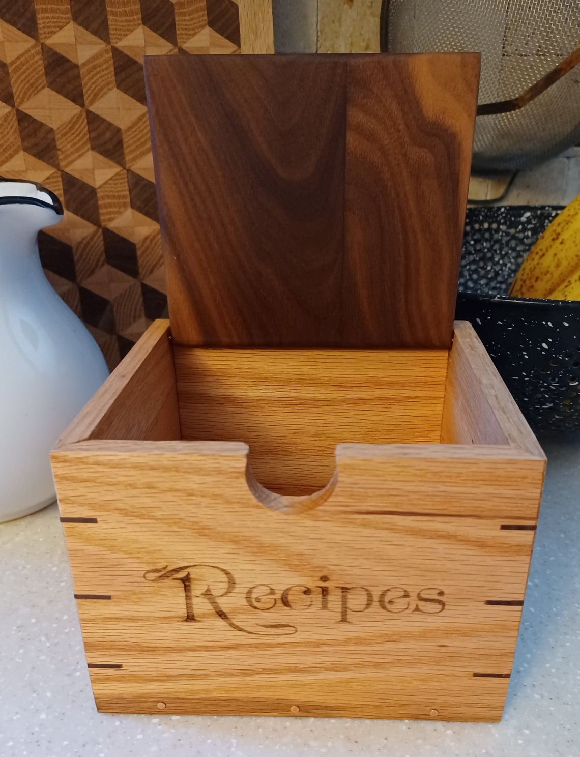 Wood Recipe Box / Recipe Box / Engraved Recipe Box / Wedding Etsy