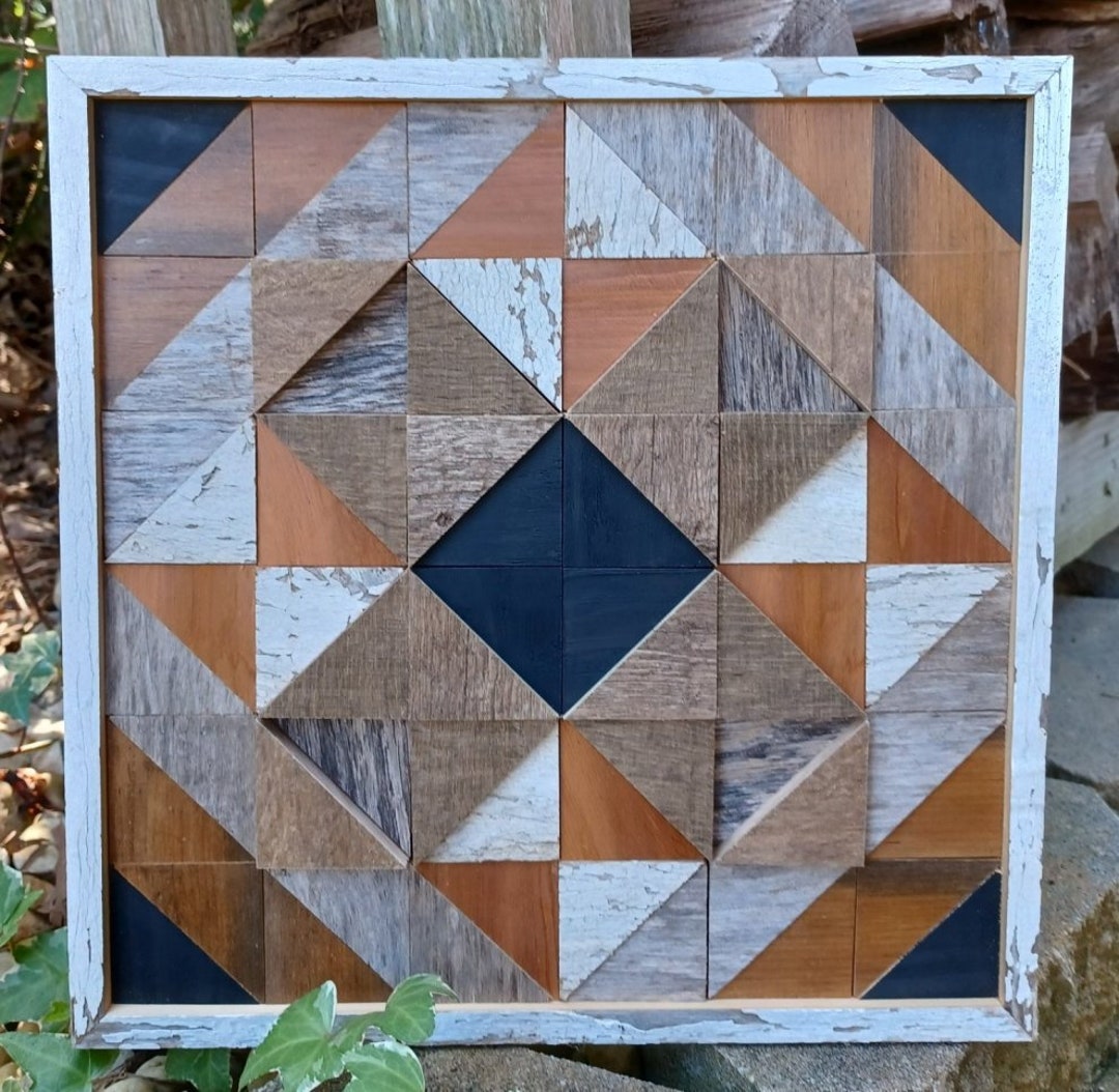 Wood Quilt Wall Art/small Wood Quilt/barnwood Wall Decor/quilt 12x12
