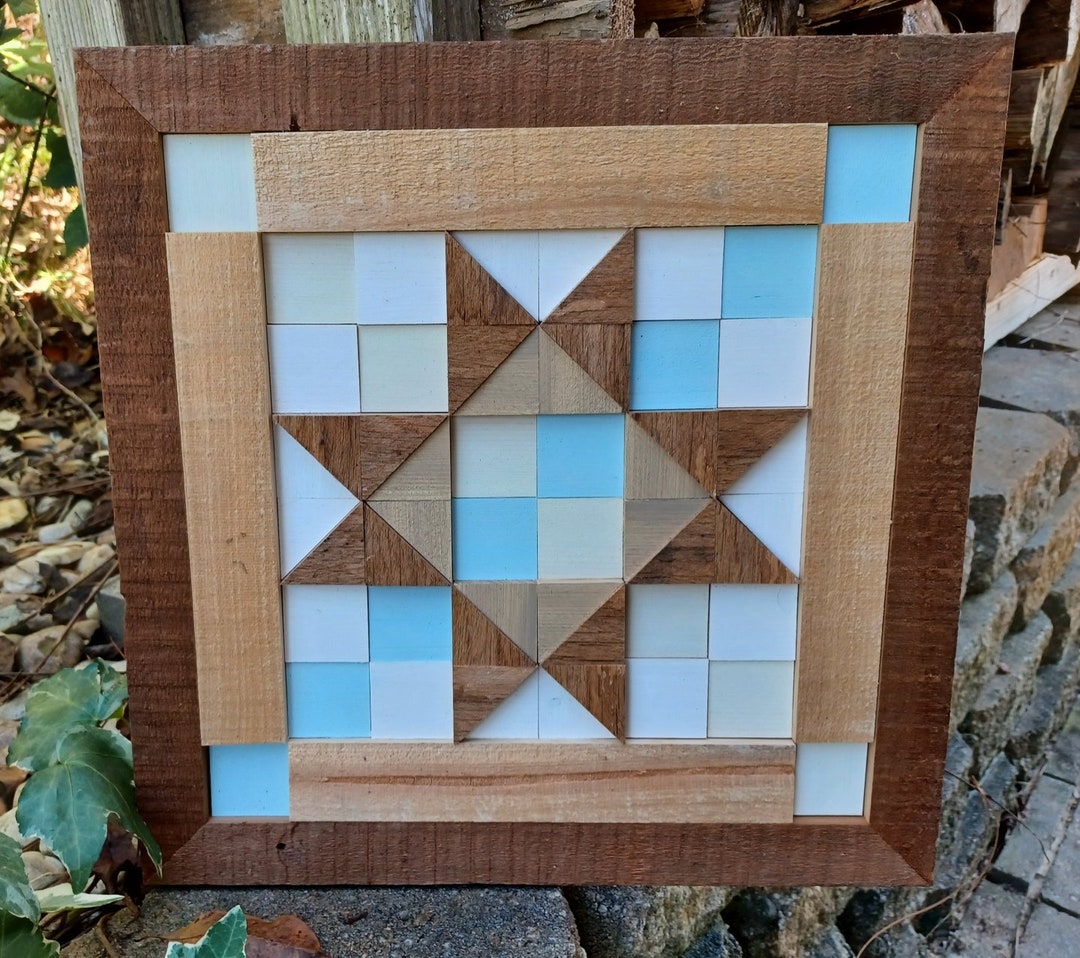 Wood Block Wall Art/small Wood Quilt Square/wall Decor Etsy