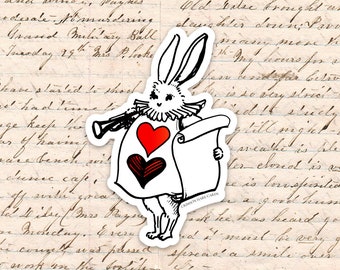 Adesivo de coelho branco: Alice no País das Maravilhas