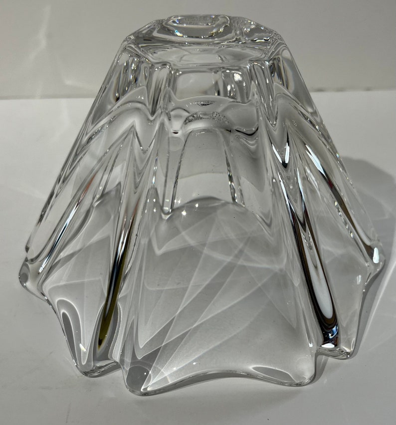 Vintage Orrefors Sweden tulip Crystal vase signed and stickered image 7