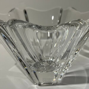 Vintage Orrefors Sweden tulip Crystal vase signed and stickered Bild 5