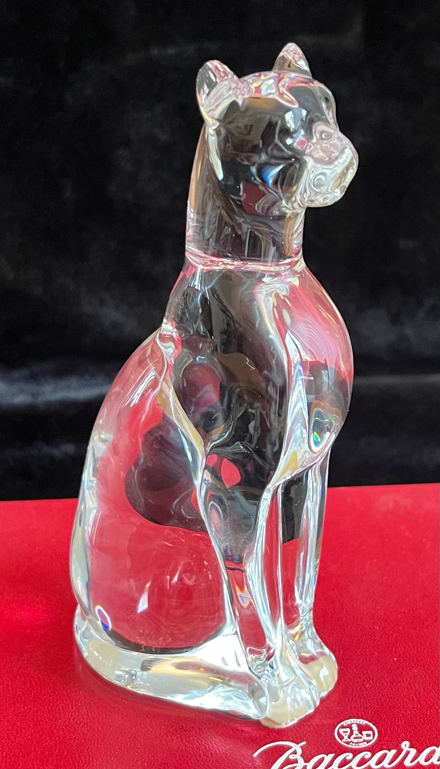 Baccarat Crystal Art Glass Egyptian Cat Decorative Etsy — free download