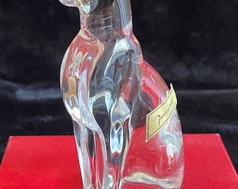 Baccarat Crystal Art Glass Egyptian Cat Decorative collectibles Figurine France 6.25 ‘’ Signed NIB