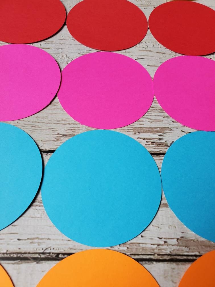 Circle Cut Out Paper Scrapbooking paper Paper Circles Round Etsy