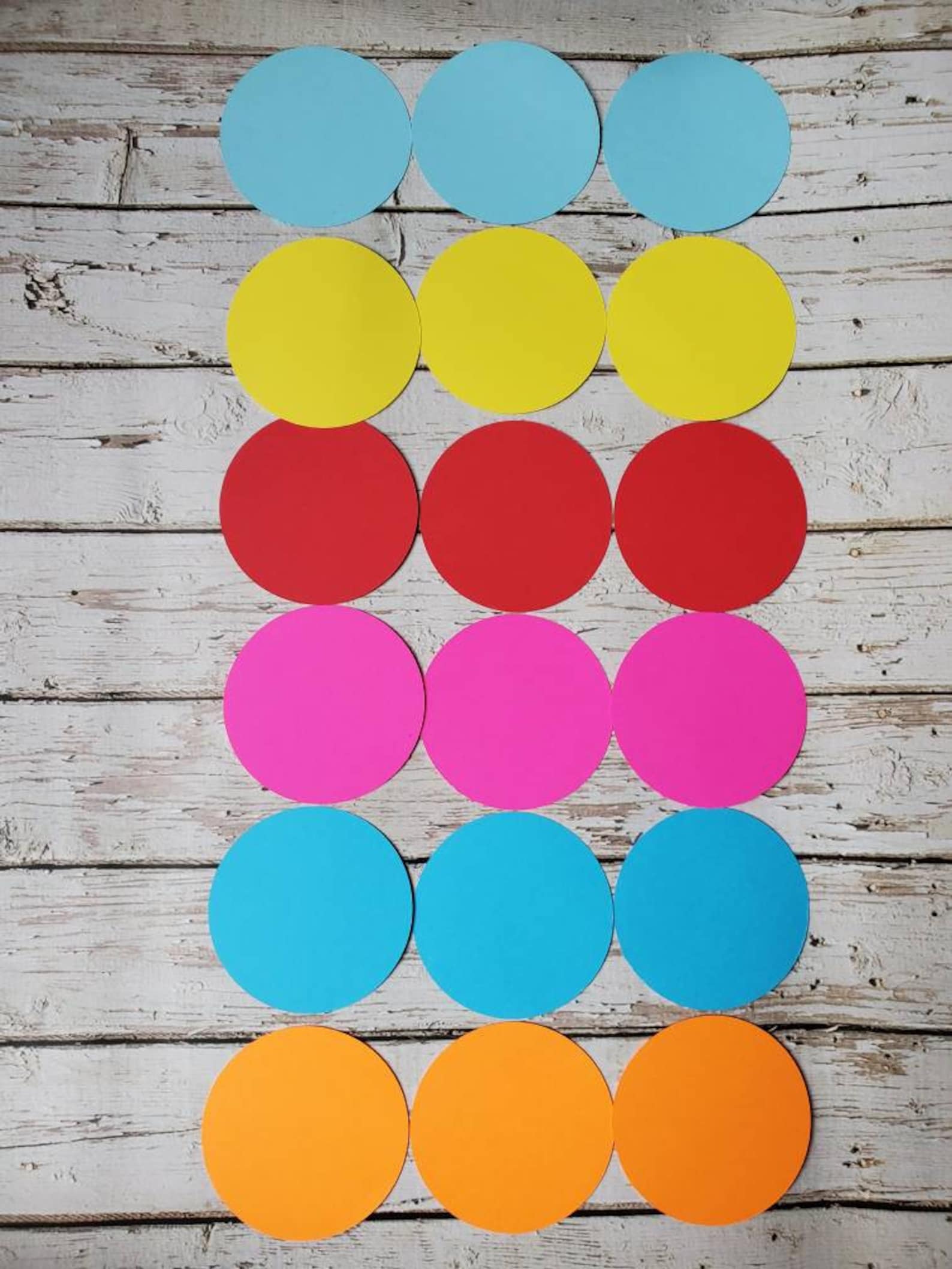 Circle Cut Out Paper Scrapbooking paper Paper Circles Round Etsy