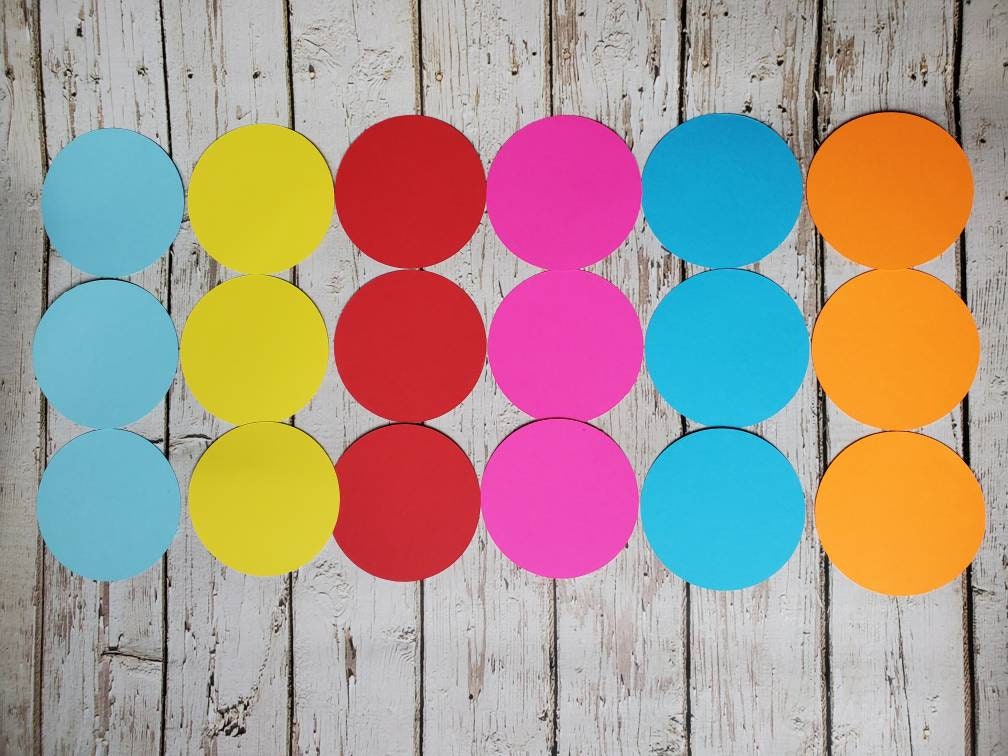 Circle Cut Out Paper Scrapbooking paper Paper Circles Round Etsy