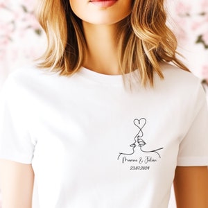 T-shirt mariage, Mr Mme, Cadeau de mariage, Jeunes mariés image 1