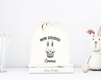 Sac à doudou, Pochon personnalisé, Cadeau de naissance