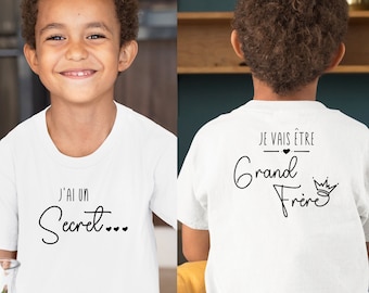 T-shirt futur grand frère, Annonce grossesse, Bientôt grand frère, T-shirt enfant je vais être grand frère