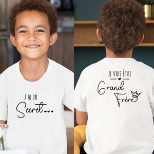 T-shirt futur grand frère, Annonce grossesse, Bientôt grand frère, T-shirt enfant je vais être grand frère image 1