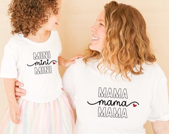 T-shirt maman fils, T-shirt maman fille, T-shirt famille, Cadeau maman