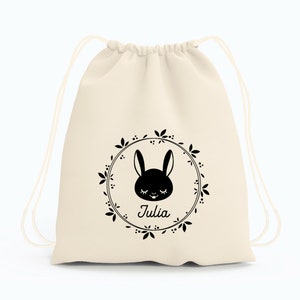 Sac à dos enfant, Sac à dos enfant personnalisé maternelle, Sac enfant lapin, Sac à dos à cordon