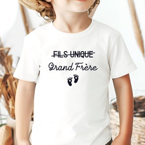 T-shirt futur grand frère personnalisable, Annonce grossesse image 1