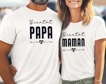 Graviditetsmeddelande-t-shirt, Blivande föräldrar, Graviditetsmeddelande för föräldrar
