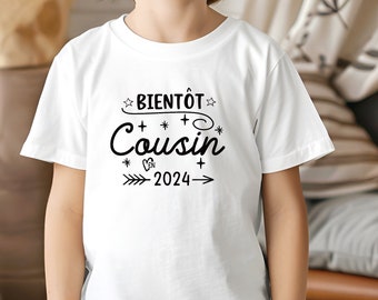 T-shirt futur cousin, T-shirt annonce grossesse, Bientôt cousin
