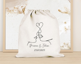 Wedding pouch, Wedding guest gift, Witness gift