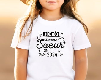 T-shirt future grande soeur, Annonce grossesse, Bientôt grande soeur