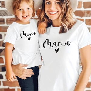 Matka córka pasująca do syna koszulka Duo-Mama Mini, koszulka mama i ja, prezent na dzień matki