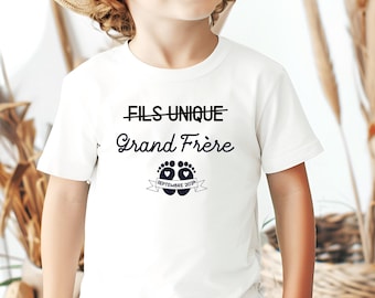 T-shirt futur grand frère personnalisable, Annonce grossesse