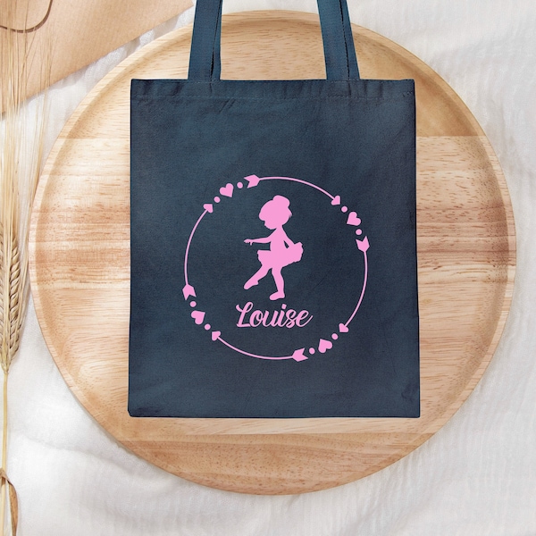 Mini tote bag danseuse, Mini sac enfant Ballerine personnalisable