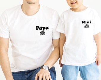 T-shirt famille, T-shirt papa fils, T-shirt papa fille, Cadeau papa