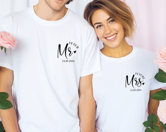 T-shirt couple, Idée cadeau couple, Cadeau mariage, Mr Mme, Cadeau EVJF